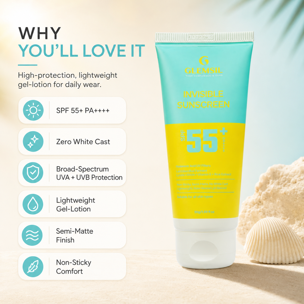 Invisible SPF 55+ PA++++ Sunscreen